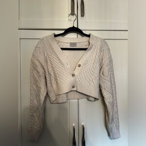 Cream crop cardigan